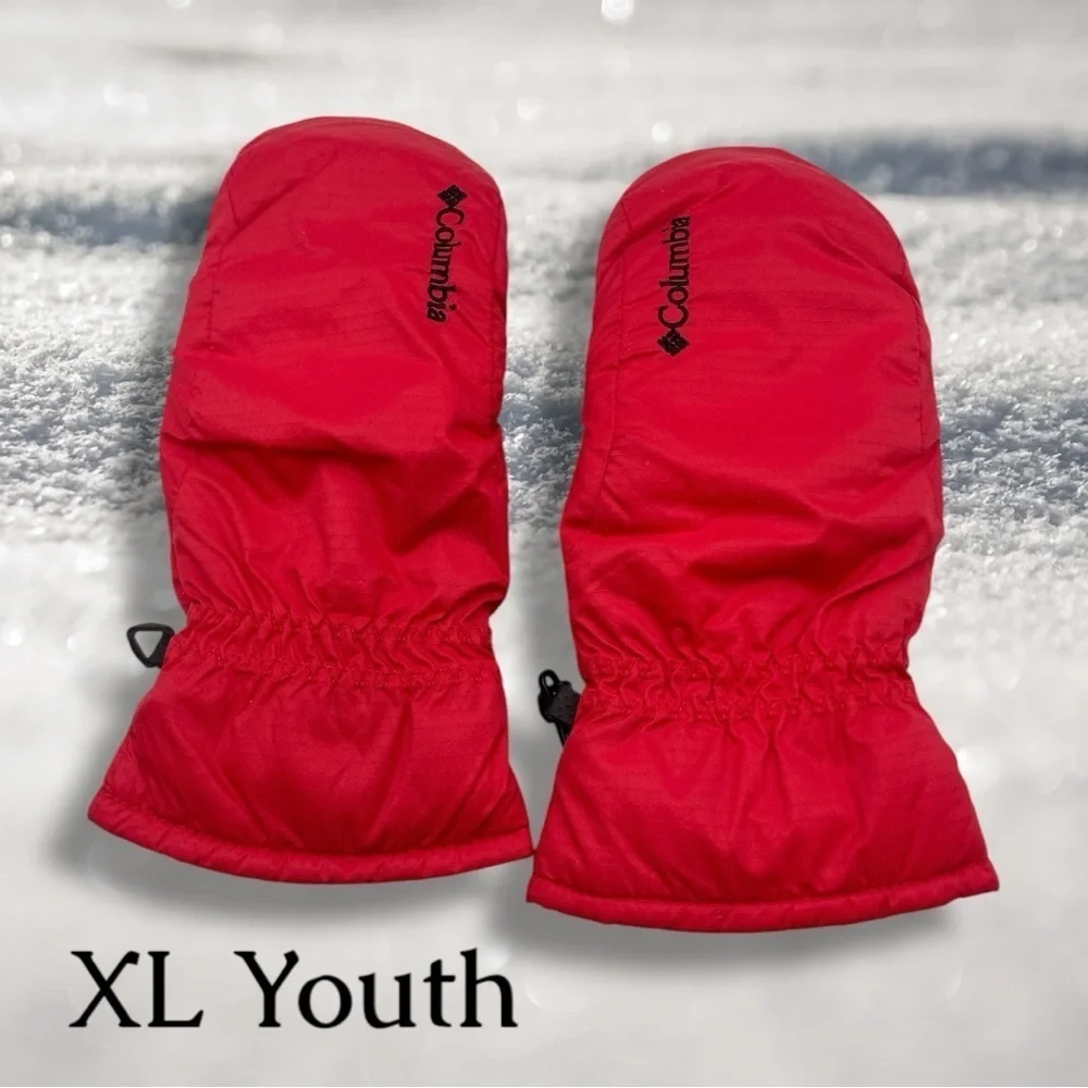 Columbia Youth Red Weather Resistant Mittens Size Youth XL